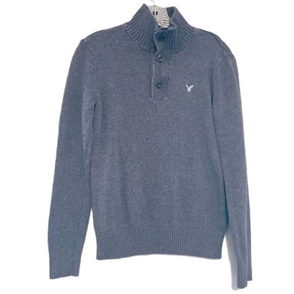 American Eagle | Men's Athletic Fit Quarter Zip Up Sweater (Size Small) - Picture 1 of 10